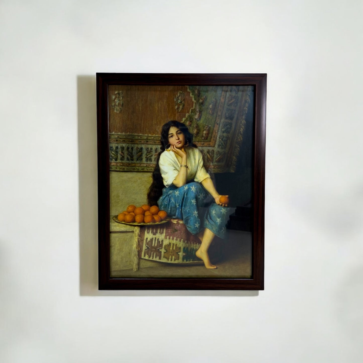 The orange seller by Enrique Serra Frame 30x40