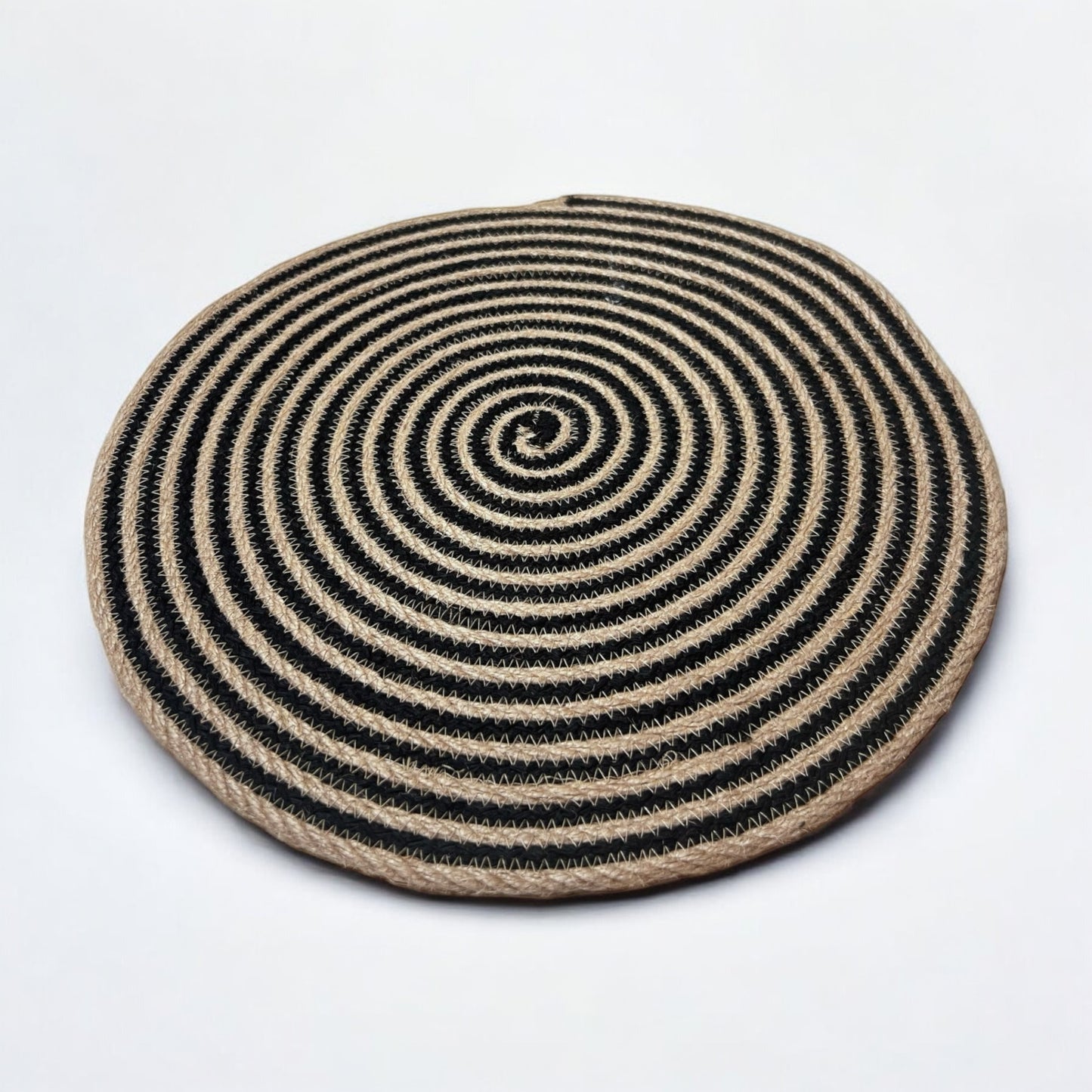 Rounded black placemat